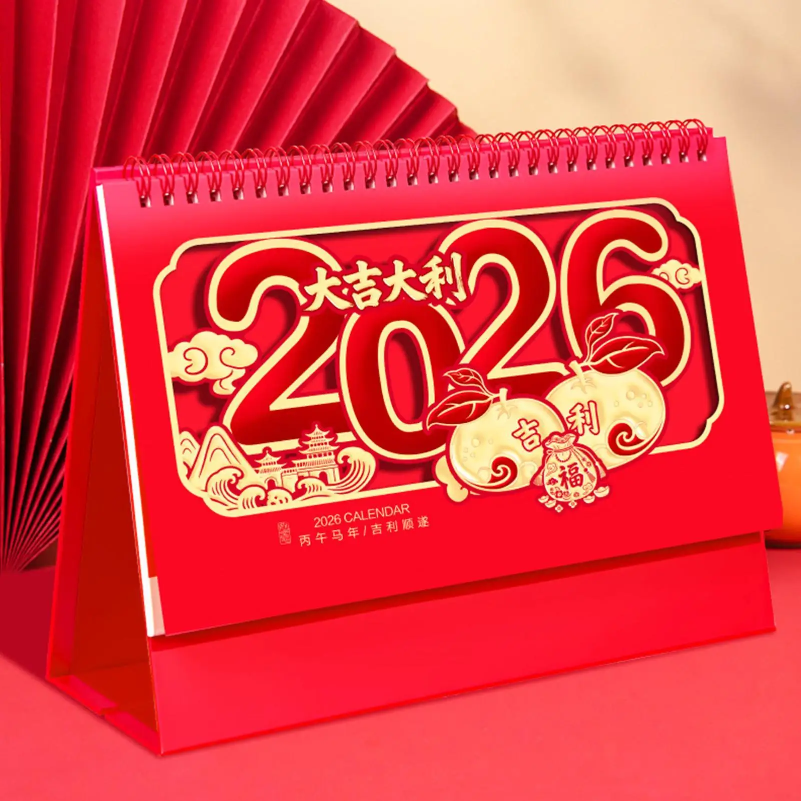 

Monthly Desk Calendar Monthly Planner Chinese Good Luck Year Of The Horse Desktop Calendar For Home Office Study Living Room