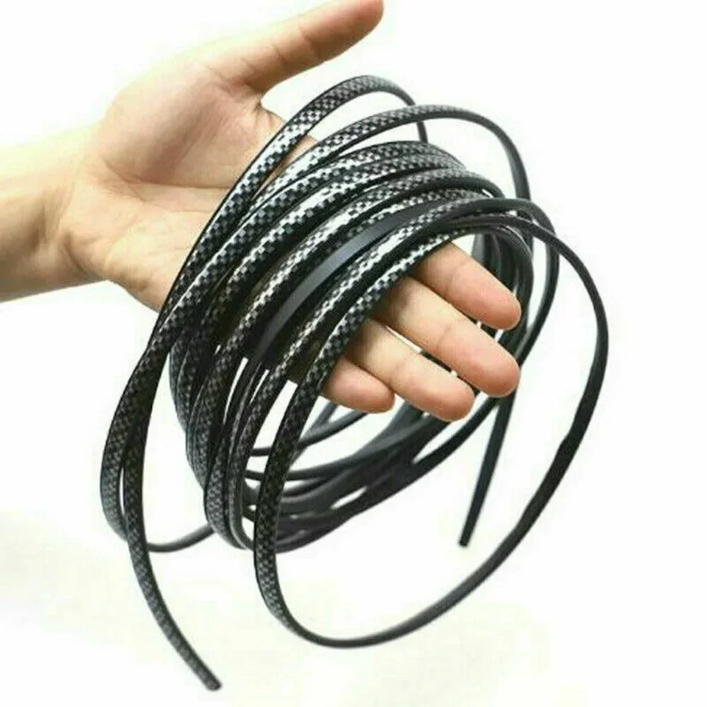 1/2/3PCS Car Door Anti-Collision Strip Carbon Fiber Anti Scratch Device 5m Door Edge Protection Strip Car Protection Accessories