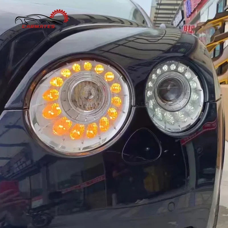 CARMATES – ensemble de phares avant LED DRL, clignotant, pour Bentley Flying Spur Continental GT 2006 – 2012