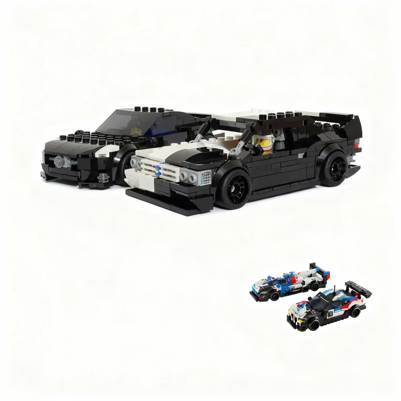 

569pcs MOC Mercedessed 190E SLS AMG City Champions Model Building Blocks Construction Toy Christmas Gifts DIY Creative Idea