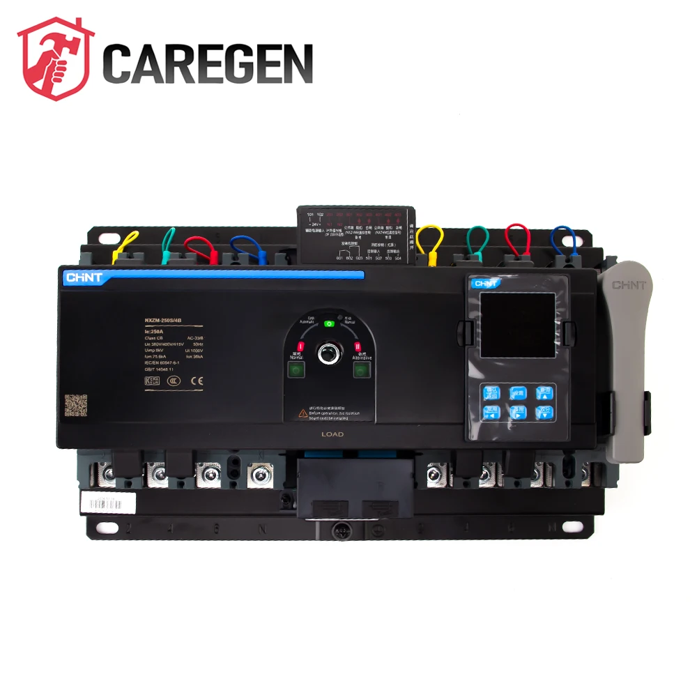 

CHNT NXZM-250S/4B 125A 160A 250A 400A Series 4P ATS Generator Dual Power Automatic Transfer Switch Module