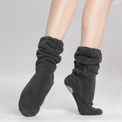Warm Dance Boots for Women Girls Winter Warm Up Fleece Boots Thickened Ballet Dance Shoes Adult Soft Soled Dance Shoes