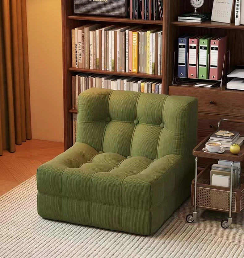 //Modern Luxurious Minimalist Convertible Leisure Suite Single Seat Frameless Sofa Sponge Filling Eco-Friendly Vacuum Compressed