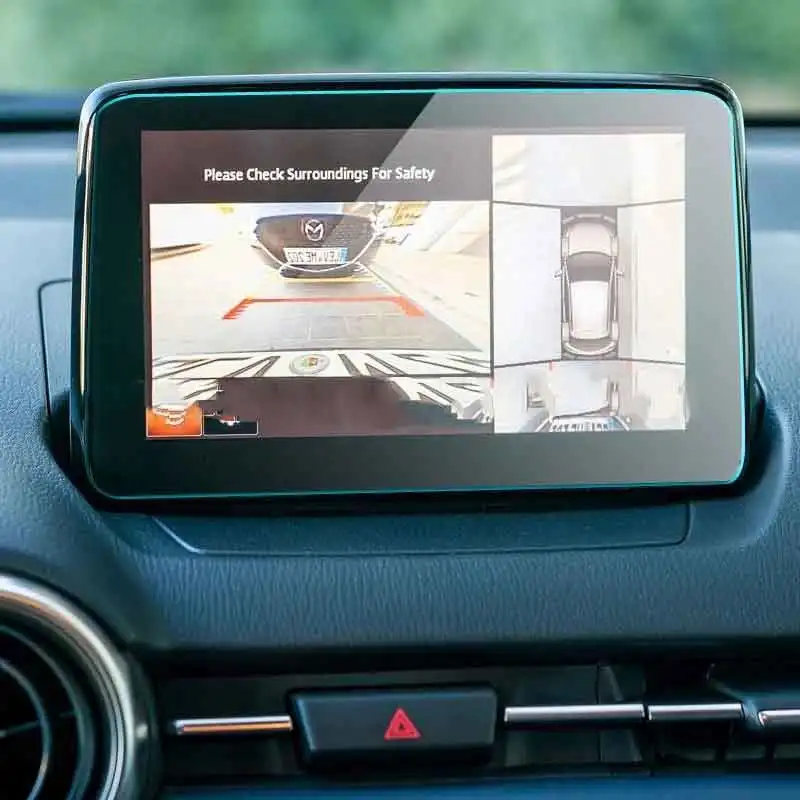 Folia zabezpieczająca ekran ze szkła hartowanego do radia samochodowego Mazda 2 sedan 2020 z nawigacją GPS