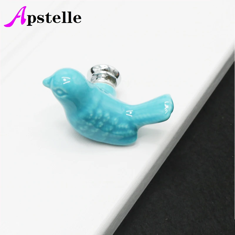 Apstelle-السيراميك السلام حمامة درج المقابض ، ثلاثية الأبعاد الكرتون الطيور خزانة ، مقابض خزانة ، الجدة والإبداعية ، مقابض الأثاث الموضة