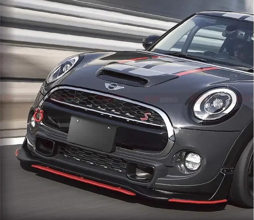 Real Carbon Fiber Front Bumper Lip Splitters Aprons Cup Flaps Cover For MINI F56 JCW GIOMIC-STYLE