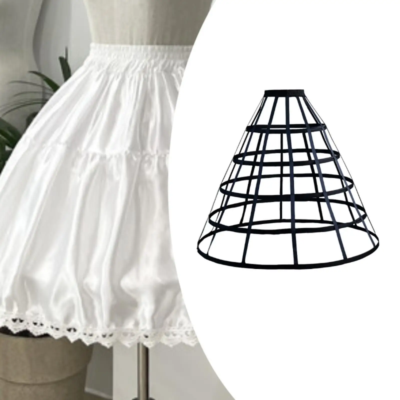 

Юбка-пачка на 5 кольцах с эластичным поясом в стиле Лолита для женщин, для выпускного вечера