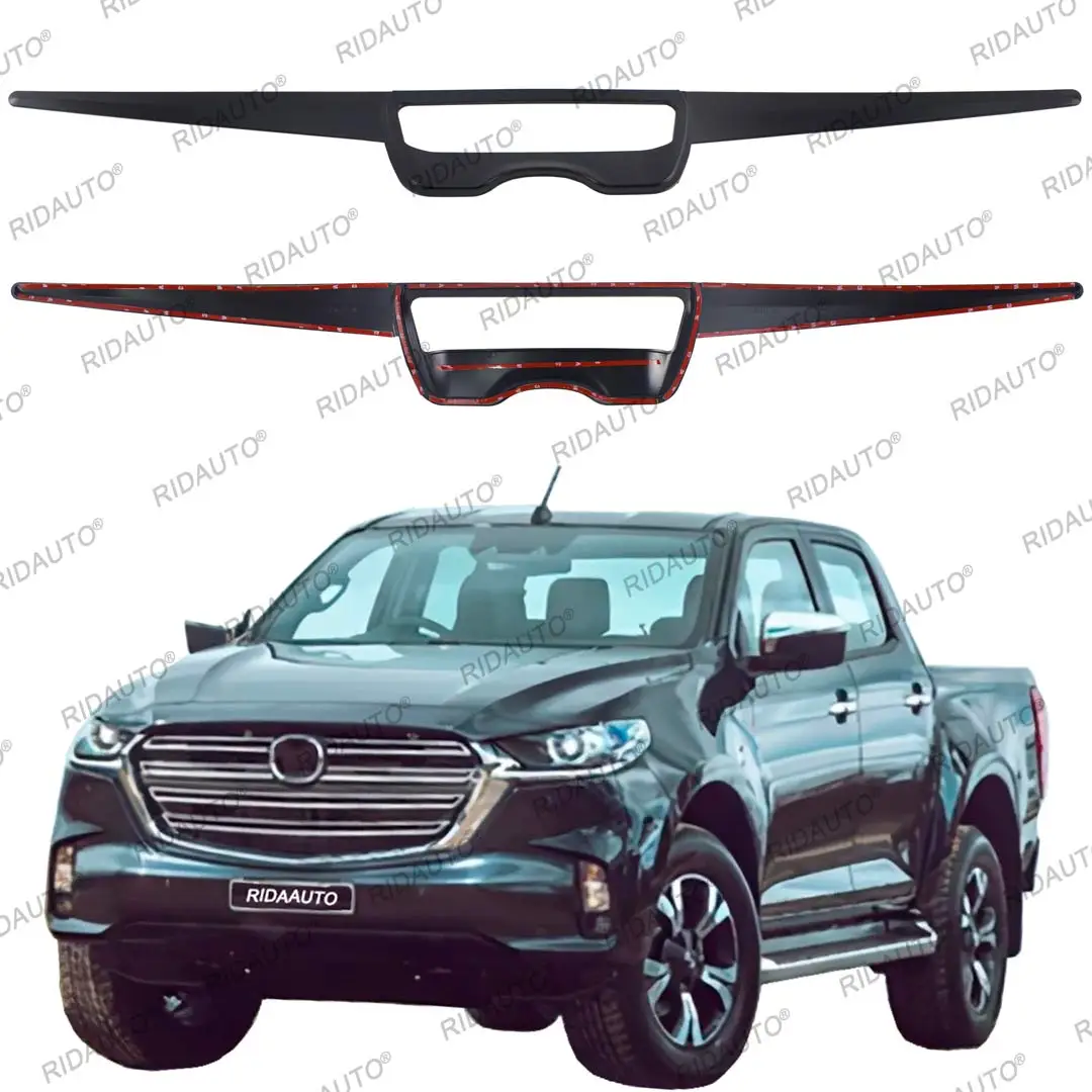 Tailgate Handle Cover Sticker Molding Trim For Mazda BT50 2021 2022 2023 2024 Matte Black Rear Back Tail Gate Door Decorations