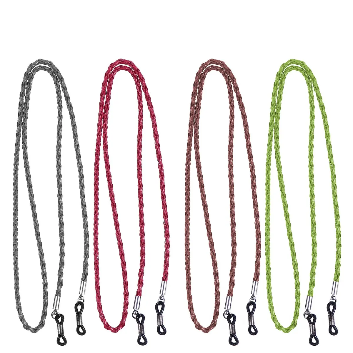 4Pcs Outdoor Sports Eyeglasses Strap Chain Adjustable Rubber Grips Colorful Glasses Cord Eyeglass Lanyard for Sunglasses