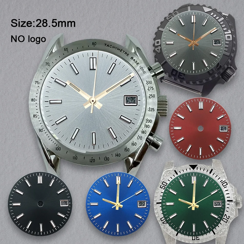New 28.5mm No Logo Watch Blank Dial For NH35 Movement Custom Logo Watch Dials Hands Watch Modification Accessories