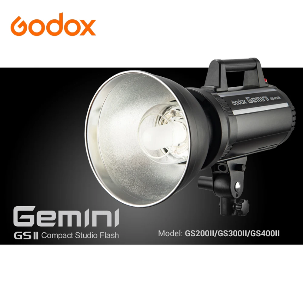 

GSII Series Flash GS200II GS300II GS400II Studio Strobe 200W-400W Fast Recycling LED Modeling Lamp for Photography