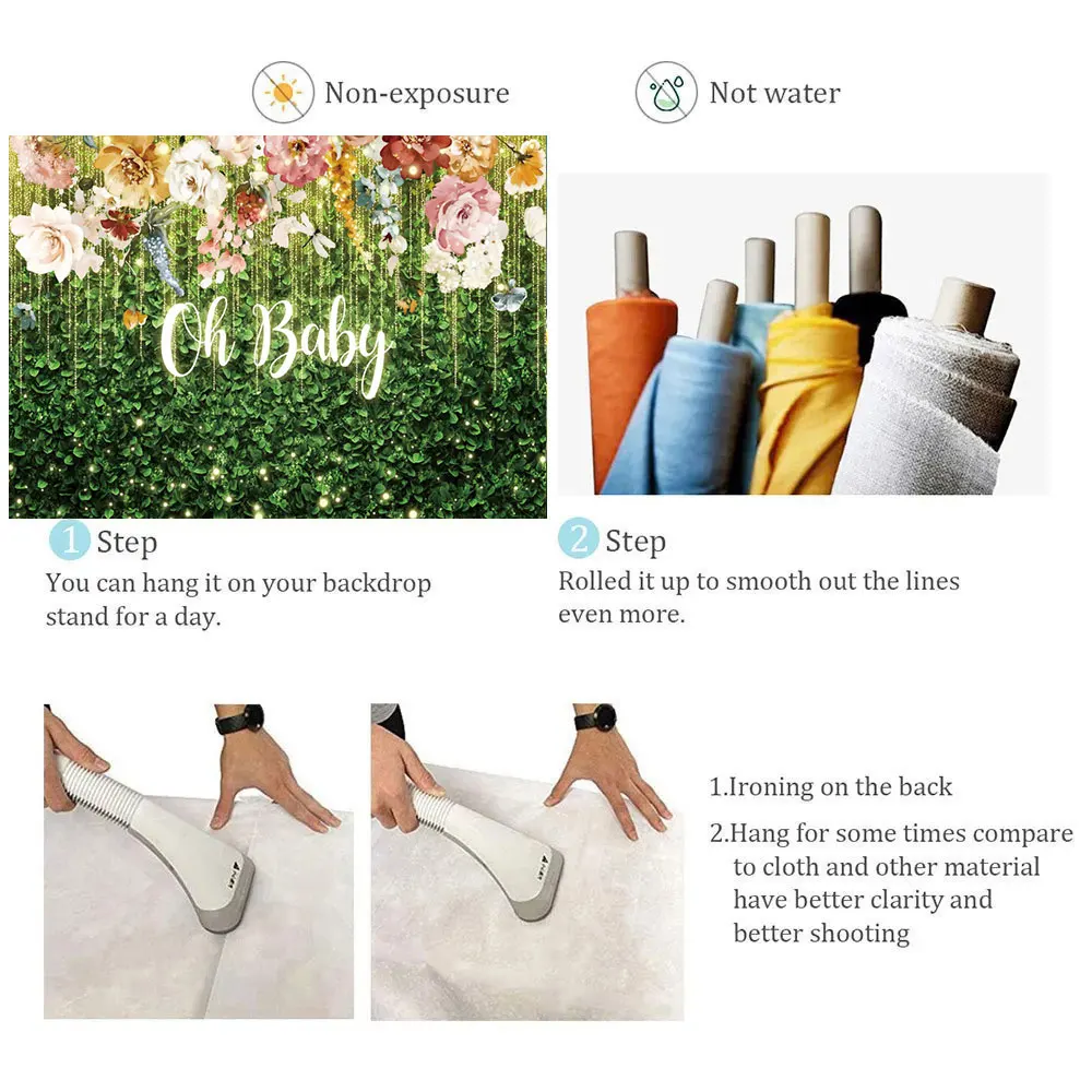 Zielony Ekran Liście Tło Kwiat Motyl Tropikalna Dżungla Liść Ściana Trawa Baby Shower Urodziny Ślub Fotografia Rekwizyt Deco