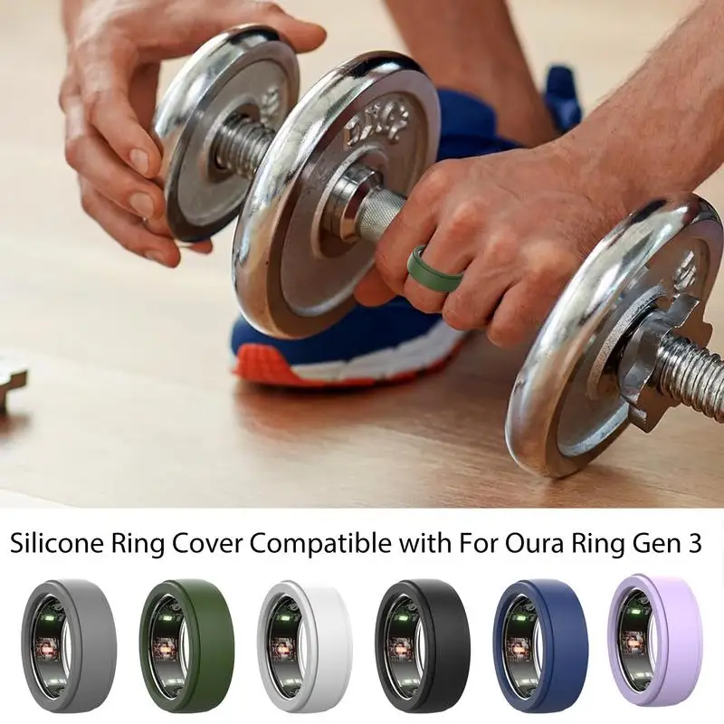 Working out Smart Ring Protector Sleeve Silicone Compatible Elastic Ring Case With Precise Cutting Finger Ring safety guard