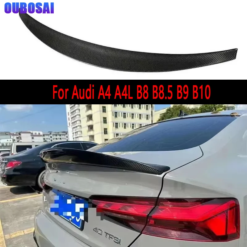 

For Audi A4 A4L B8 B8.5 B9 B10 Carbon Fiber Tail fins Rear Trunk Spoiler Guide Wing Rear Wing Body Kit