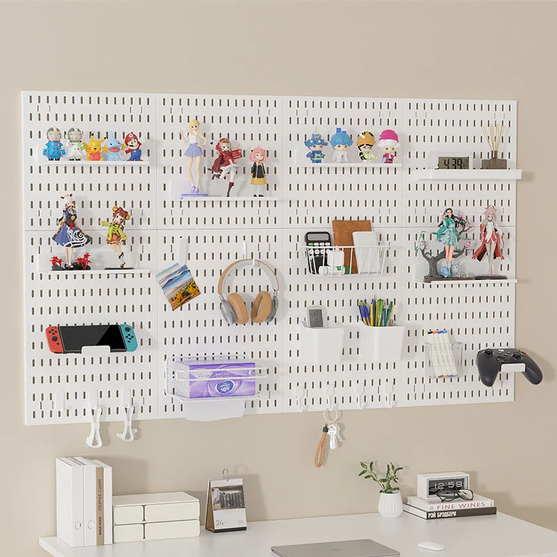 Home Pegboard Wall Hole Board Panels Decor Organizer Holder Mounting Display DIY Tool Storage Rack Bathroom Kitchen Hang Board