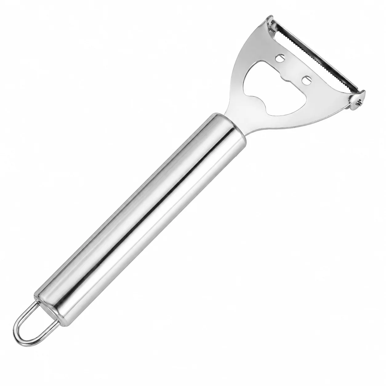 Vegetable Peeler Ergonomic Kitchen Slicer for Home Cooks 430 Stainless Steel Smile Face Bottle Opener Tool Durable Gadget