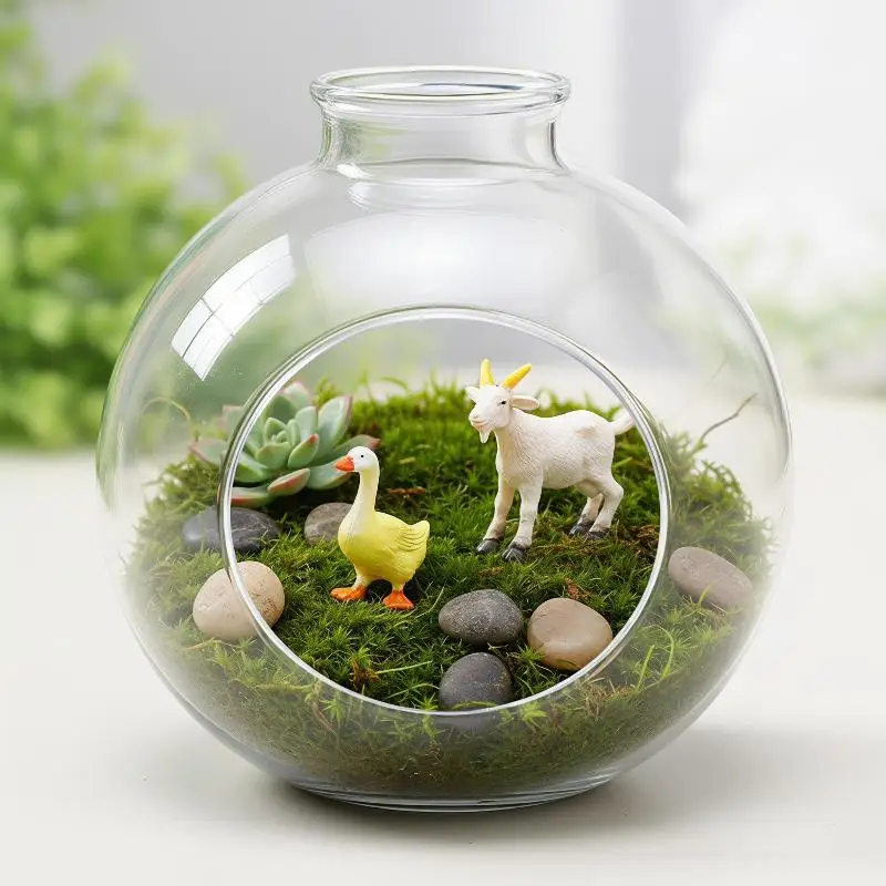 5pcs/set Farm Animal With Farmer Figurine,Realistic Farm Animals Including Farmer,Pig,Cow,Horse, Goat - Educational Farm Playset