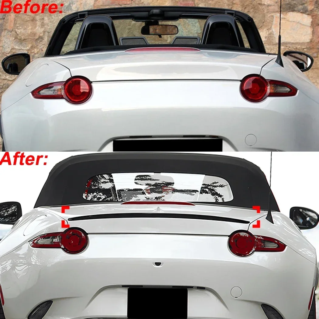 Rear Spoiler Wing Styling Accessories Rear Wing Lip Trunk Spoiler Gloss Black ABS Body Kit For Mazada MX-5 / Miata ND 2016+