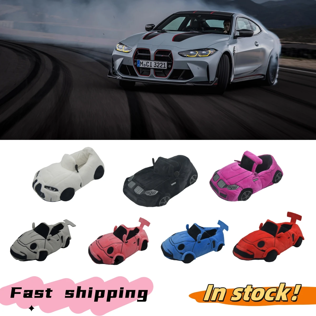 Rytanda Cool Racing Car Slippers Soft and Comfortable Anti-Slip Outdoor Platform Slippers for Summer Spring Autumn Seasons