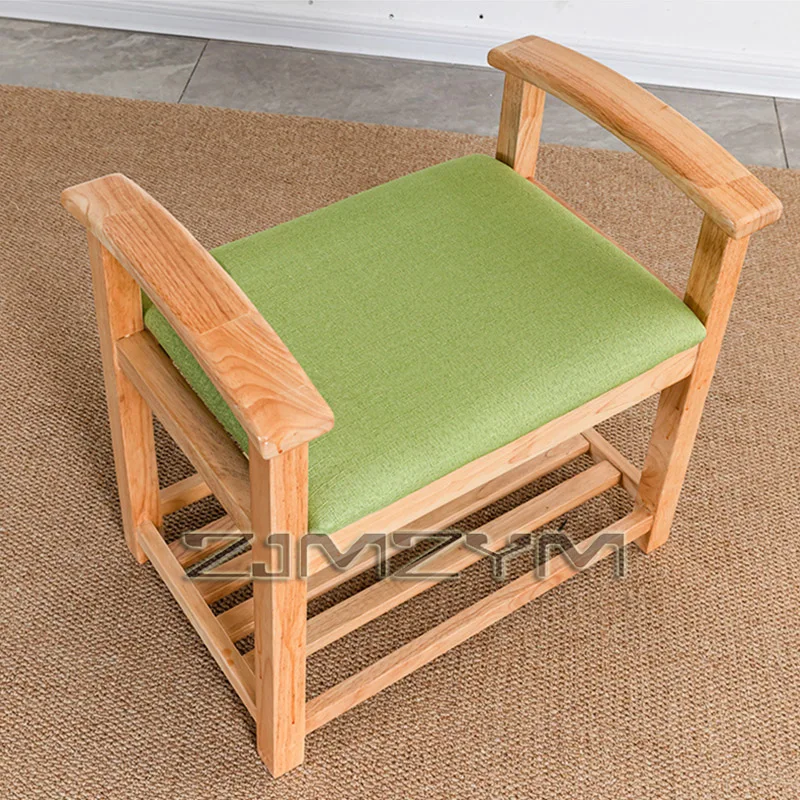 Shoe Bench For The Elderly Nursing Home Solid Wood Bench Chair Foot Stool For Aging Furniture