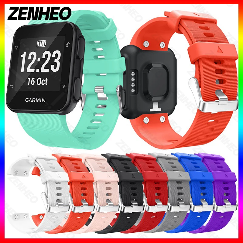 Silicone Sports Leisure Watch Strap For Garmin Forerunner 35 30 Smart Watch Wristband Soft Band Strap Bracelet Watch Accessories