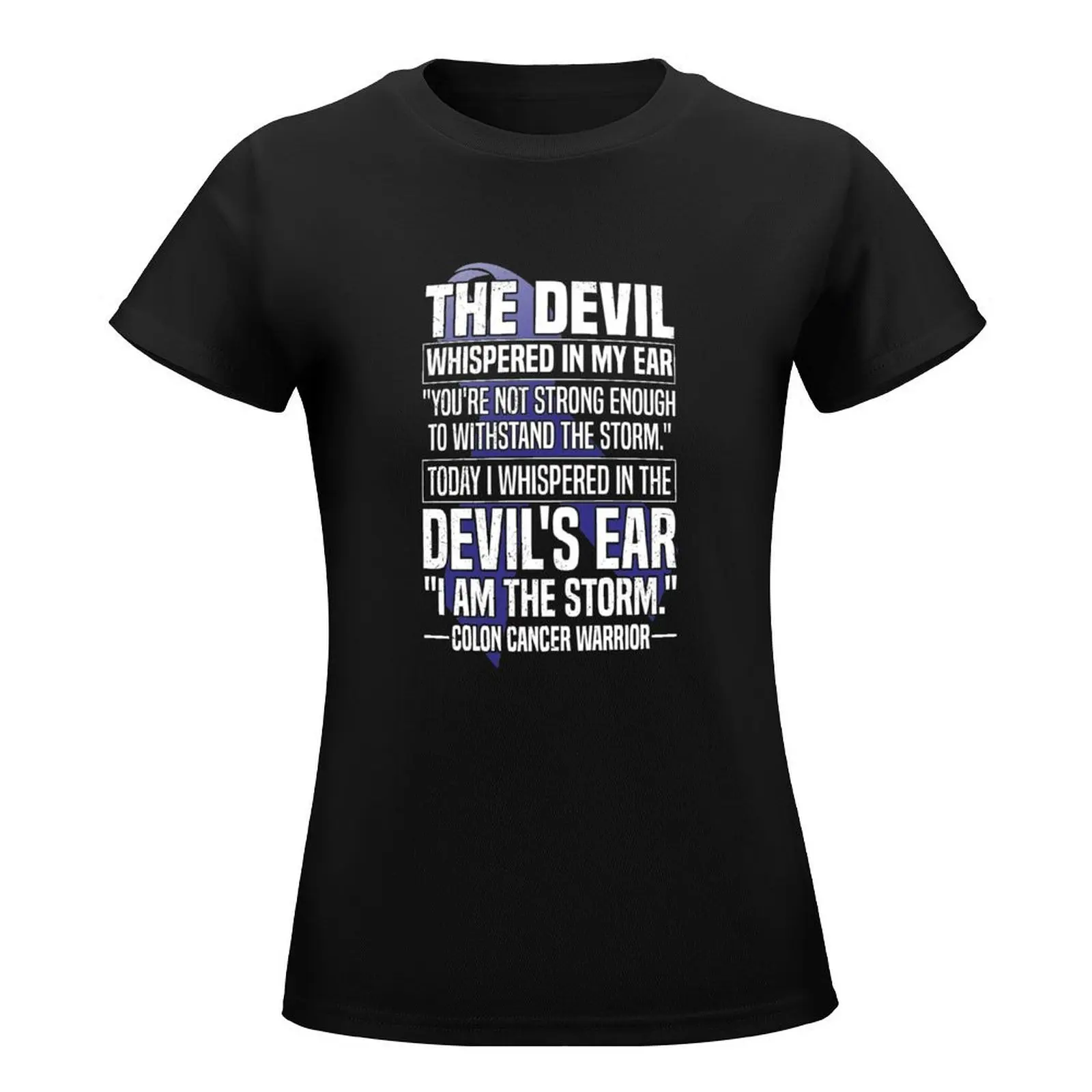 The Devil Whispered in my Ear Today I Whispered I am the Storm T-Shirt vintage vintage clothes animal prinfor Womens clothing