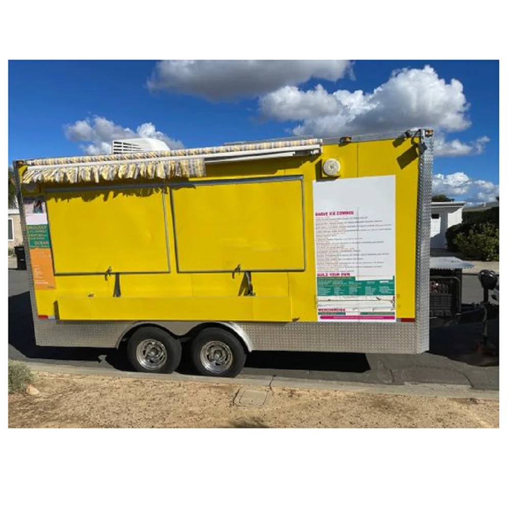 

Snack Food Trailer Outdoor Concession Attractive Hot Dog Mobile Food Cart Trailer Truck