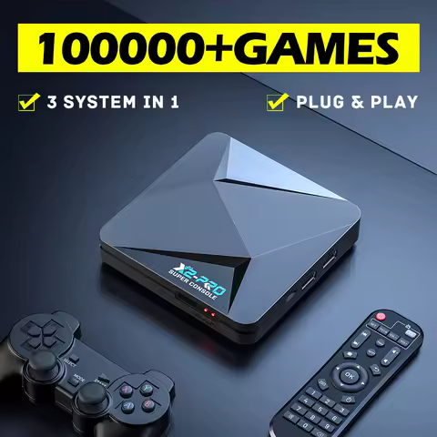 Super Console X2 PRO Retro Game Console For PSP/PS1/Sega Saturn/N64/DC 100000+ Classic Games 4K HD TV Box Game Player Dual Wifi