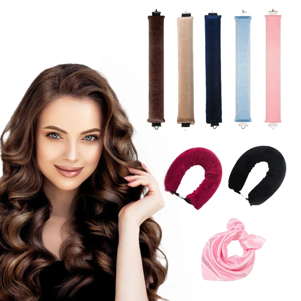 3 Heat Free Curling Irons, Soft Curling irons Headband, lazy Curls, Wrap Flexible Wand Hair Styling Tool Big Wave Hair Accessori