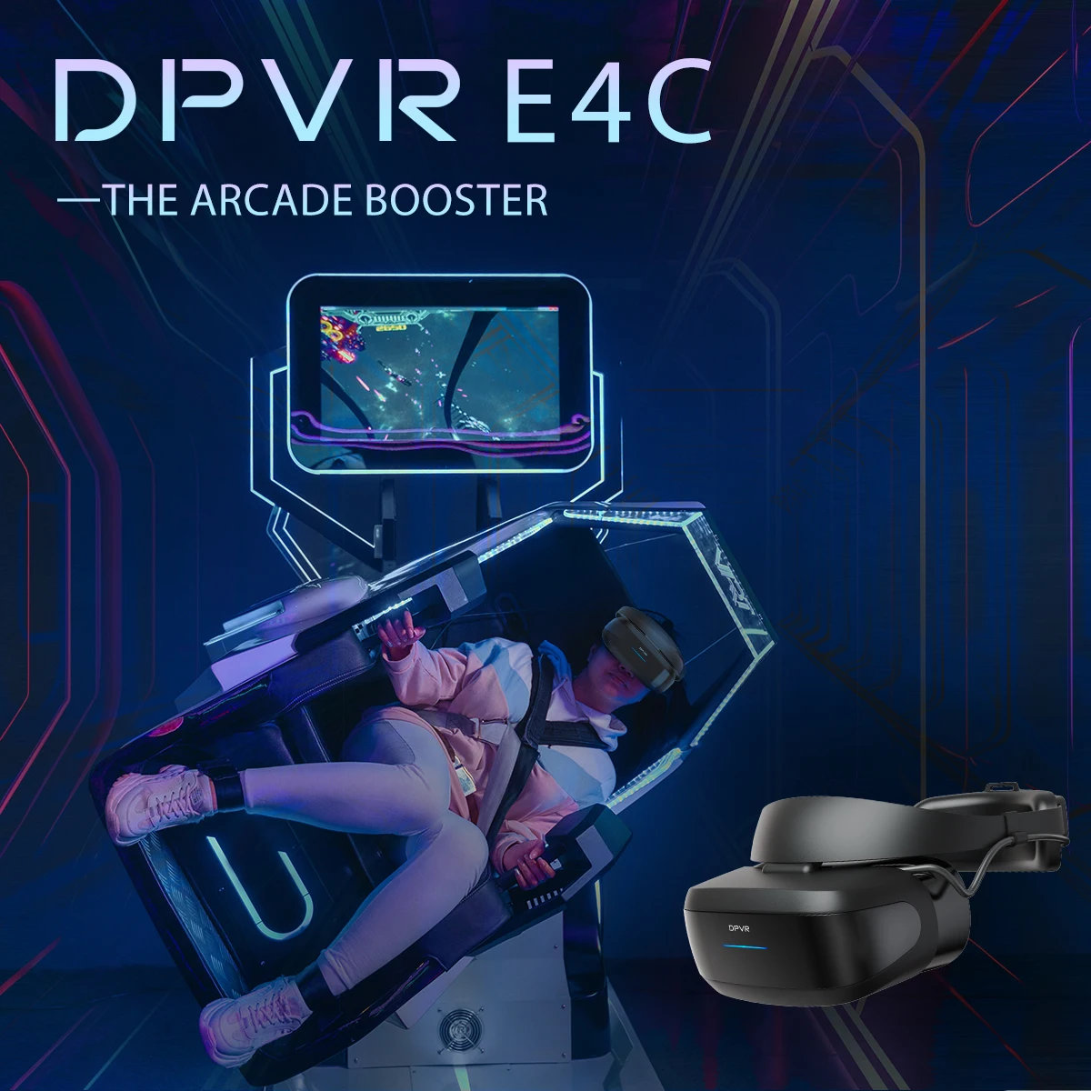 DPVR E4C 4K 116 FOV VR Headset Deepoon Neues Modell für VR-Maschine mit heißem Verkauf Neues Design zum verdienen Geld VR-Store