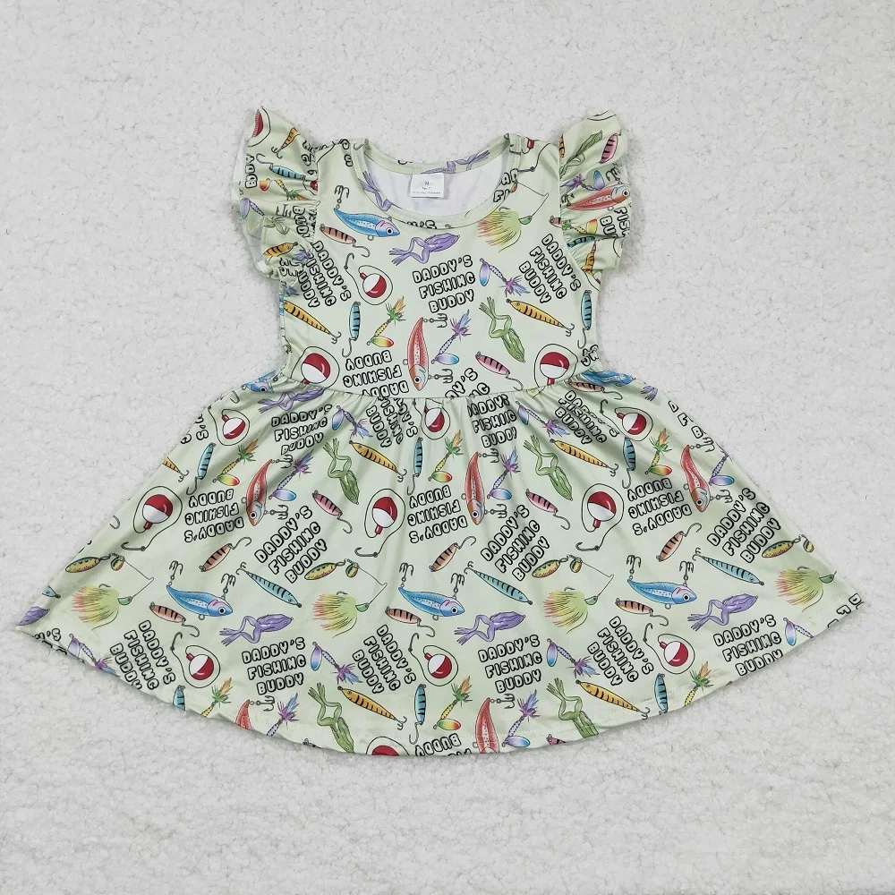 Chaleco bordado con bandera del Día Nacional para niñas, Vestido de manga voladora, Boutique, ropa para niños, falda, descuento, RTS, moda, venta al por mayor