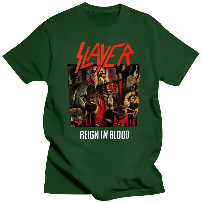 2024 HOT  New Fas Hion\'S Buy T Shirts Online Crew Neck Short Sleeve Office Slayer Reign In Blood Tee For Men 011852