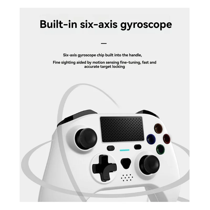 PS4 무선 컨트롤러 콘솔 게임 컨트롤러용 Bluetooth 게임 패드(RGB 듀얼 센스 진동 포함) 블랙