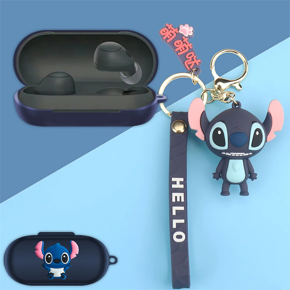 Cute Cartoon Astronaut Dinosaur Earphone Cover for Sony WF-C700N Earphone Wireless Headphone Case Box with Lovely Doll Keychain