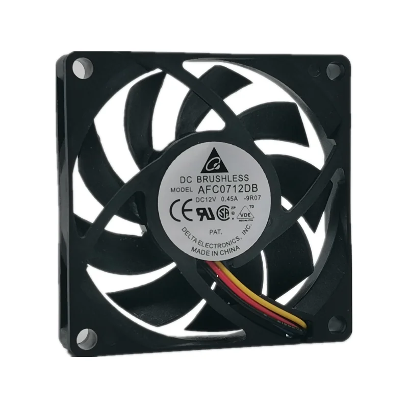 Novo delta afc0712db 7015 12v 0.45a quatro fios pwm servidor cpu ventilador de refrigeração