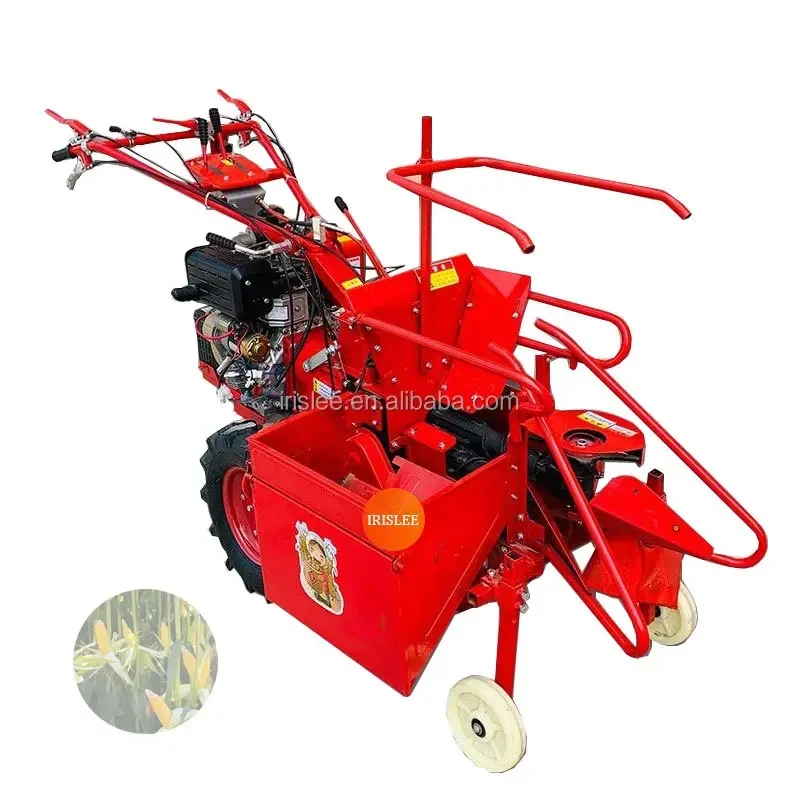 Agricultural Small Walking Tractor Corn Maize Reaper Picker Cutter Machines Harvest Corn Maize Machine