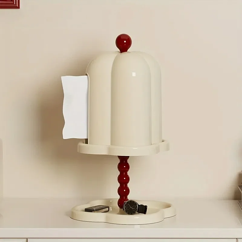 

Elegant French Retro Tissue Box - Luxury Coffee Roll Holder with Lid, Contemporary Design for Living Room Storage,