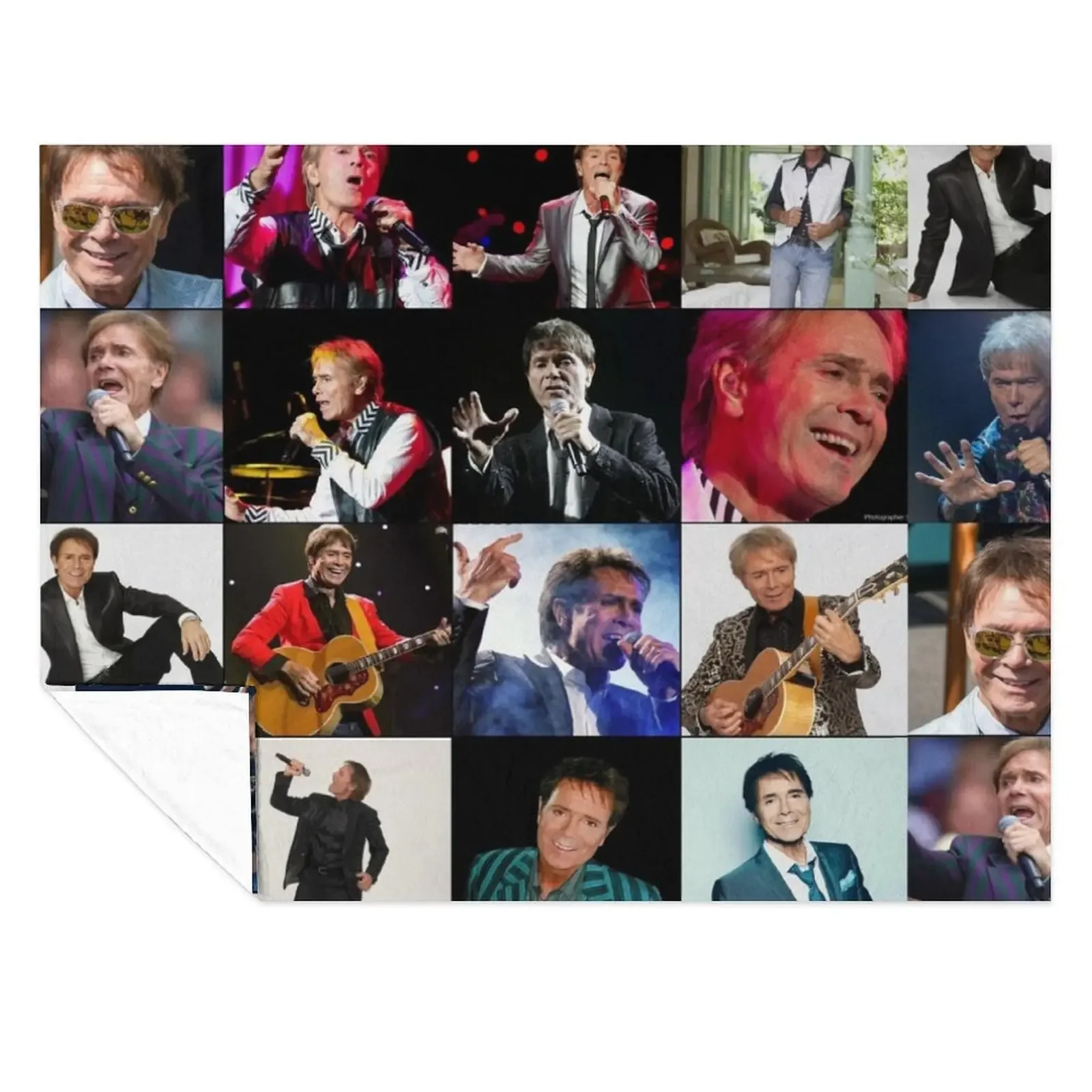 

Cliff Richard Photo Collage Throw Blanket Winter beds Retros bed plaid Vintage Blankets