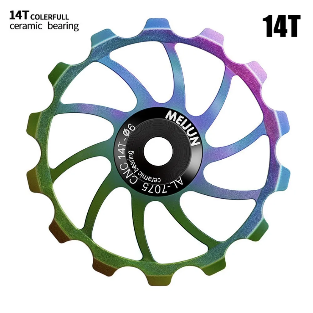11T--18T Bicycle Rear Derailleur Bearing Pulley Positive Negative Tooth Bike Rear Derailleur Pully High Compatibility Durable