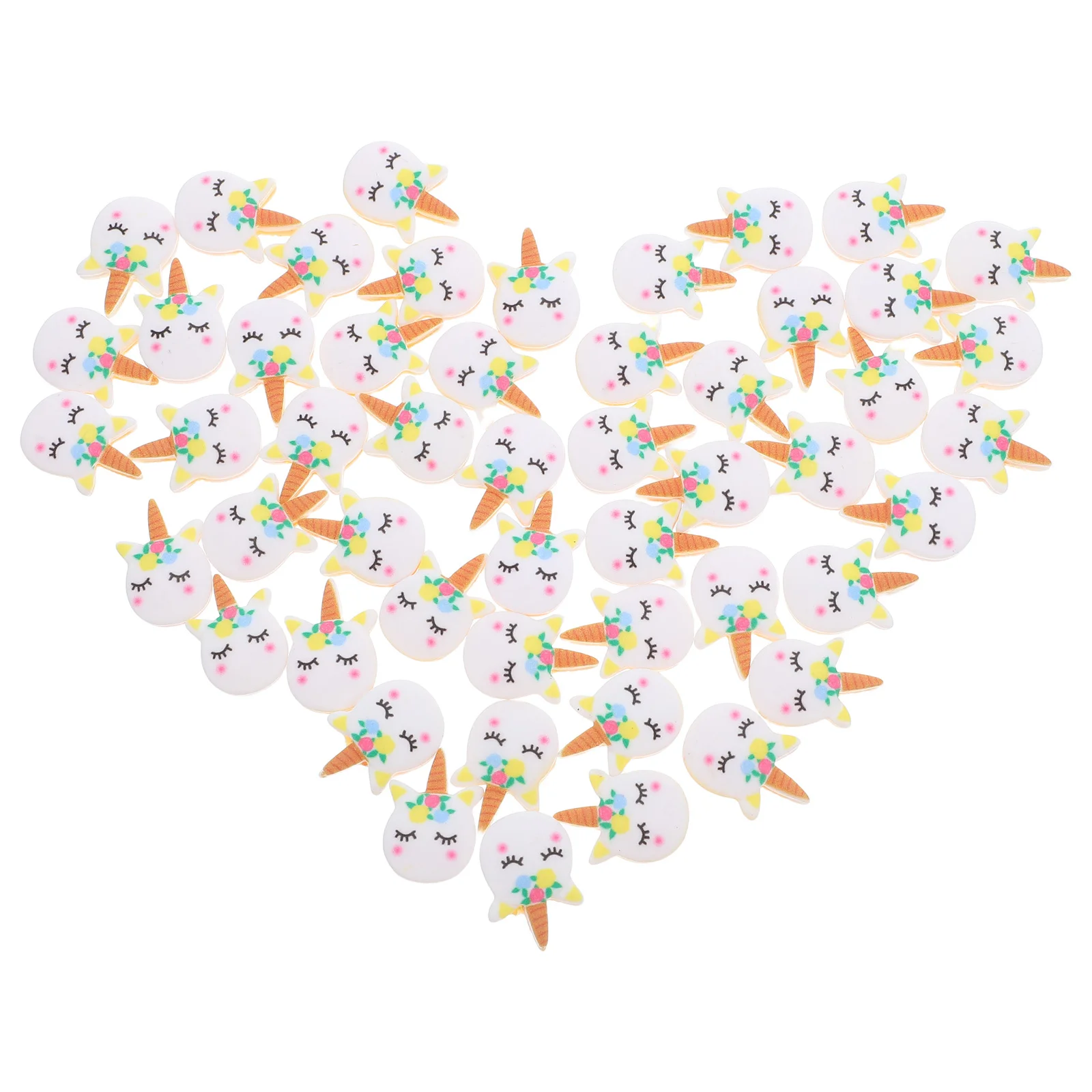 

CORHAD 50pcs Resin Hair Rope Charms Flatback Buttons for Kids Hair Ties Braid Decorations Cake Phone Pencil Case Locket Beads