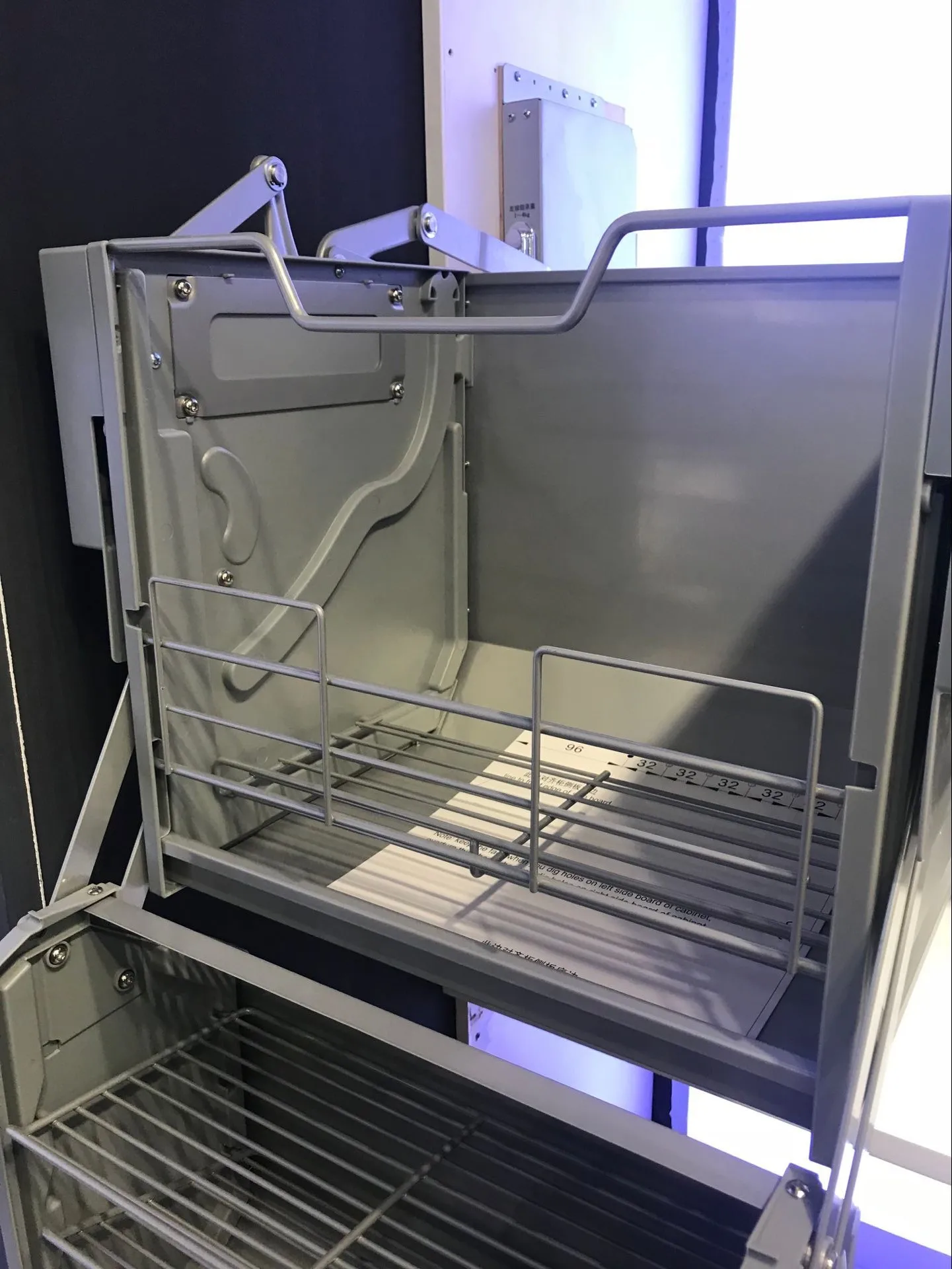 عالية الجودة الحديثة التراجع خزانة المطبخ رفوف التخزين مصعد رفع سحب سلة سلة تخزين مخزن متعدد الوظائف #2