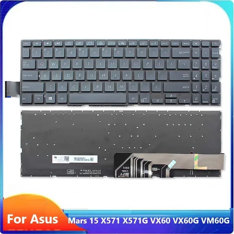 Imagem -04 - Palmrest us Tampa do Teclado Retroiluminação Cinza e Azul para Asus Mars15 X571 F571 Vx60gt Vx60g F571g X571gt u g f