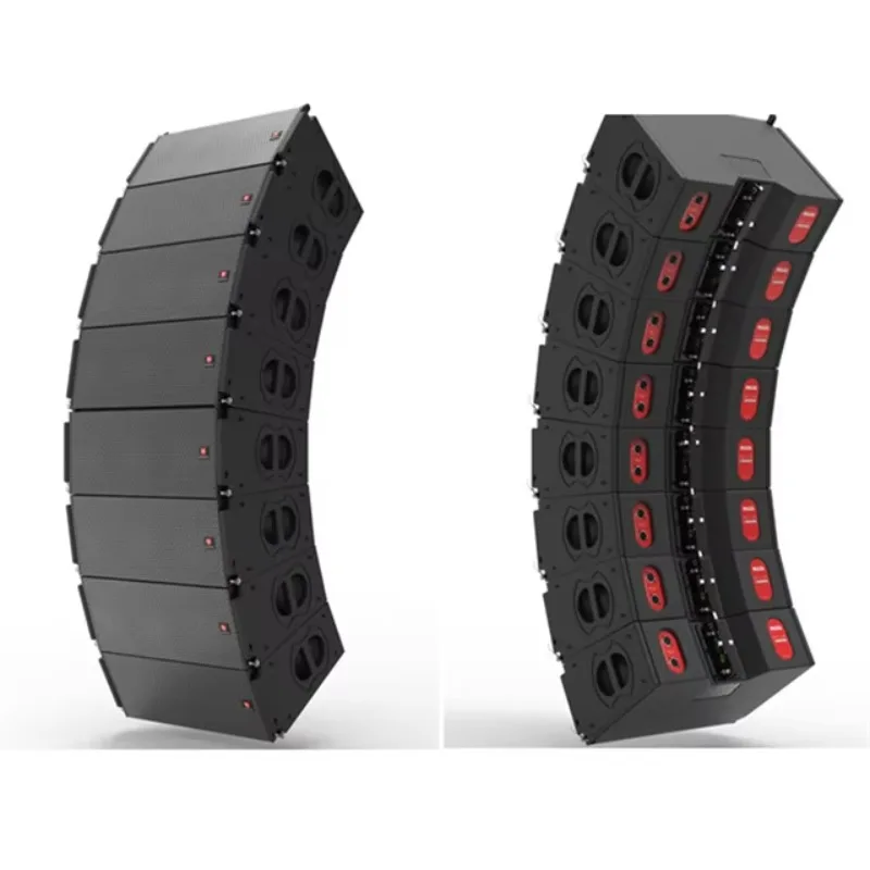 Dual 6.5 Inch Active Line Array DJ Speaker, Compact Professional Audio System for Small Stage Live Performance Activities