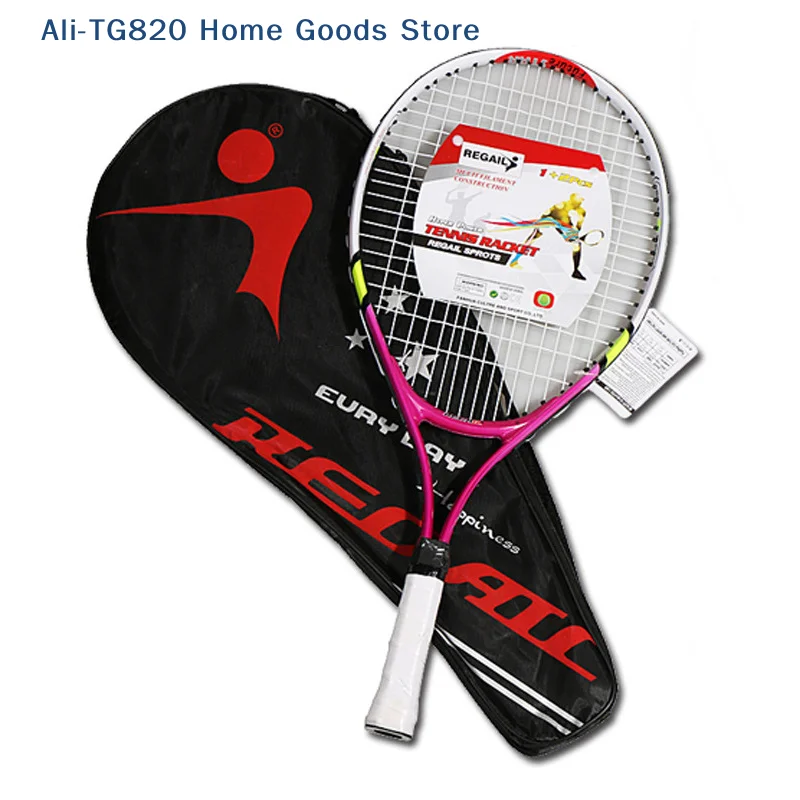 [TG820]Special Tennis Racket For Teenagers 23 Inch Aluminum Alloy Tennis Racket Strong Nylon Wire For Children's Training