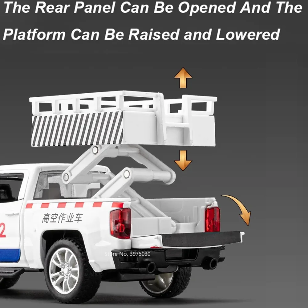 1/32 Höhen betrieb Heben Auto Auto Modell Legierung Druckguss mit Schall licht zurückziehen Funktion Spielzeug Fahrzeug sammeln Geschenke