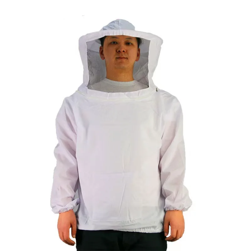 Beekeeping Equipment Thickened Apricot Space Suit One-piece Split Bee Suit White Space Suit and Sheepskin Gloves Set