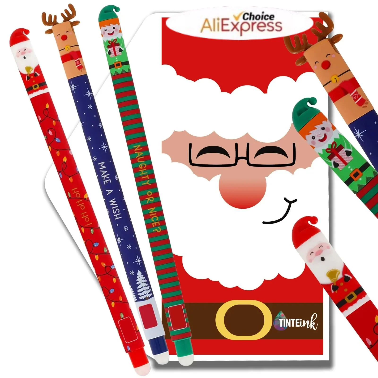 3PCS Christmas Edition&Special Edition Pens, Generisch Erasable Gel Pens With Eraser, LEGAMI, Students Stationery Festival Gifts