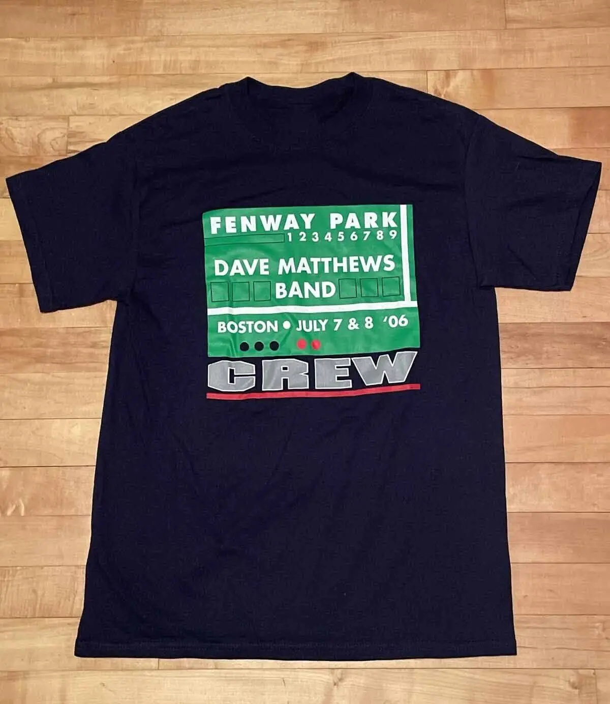 Retro Dave Matthews Band Fenway Park July 2006 Shirt Classic Black S-5XL NE1528