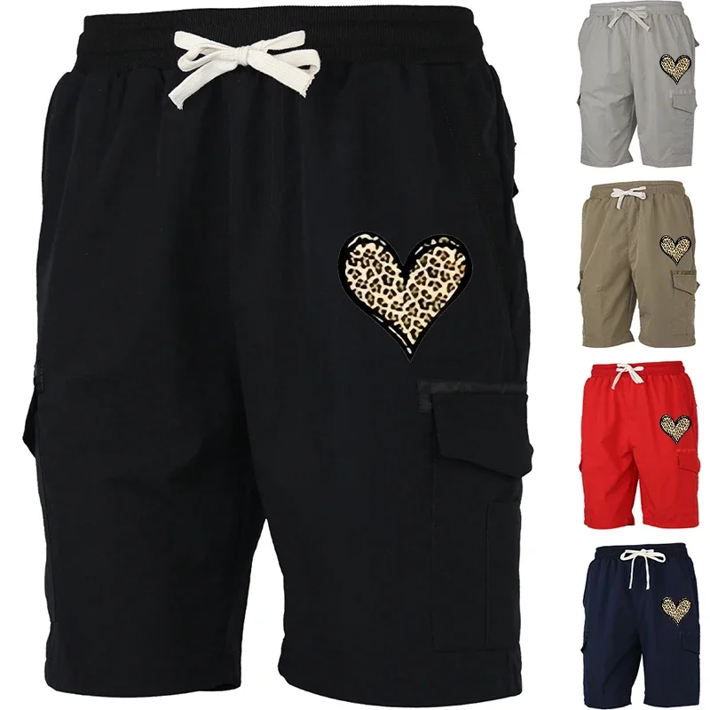 

Summer Trend Mens Cargo Shorts Unique Print Cotton Multi-Pocket Design Casual Outdoor Beach Travel Utility Trousers Style New