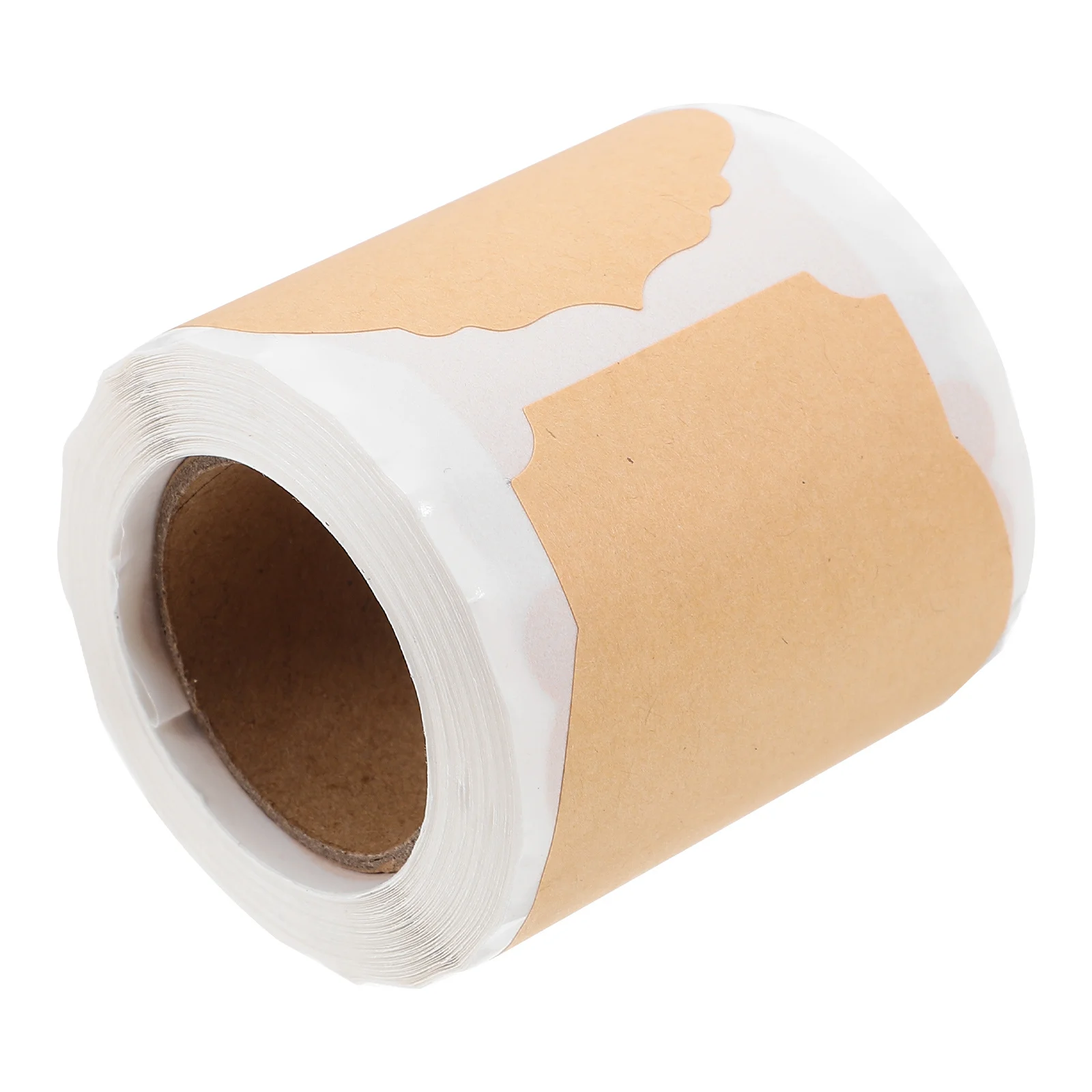 

1 Roll Adhesive Brown Gift Tag Stickers Blank Writable Sealing Stickers for Party Bags Envelopes Home Crafts Brown Sticky Labels